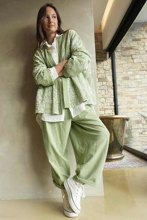 Bandana B Kimono Sweatshirt Jacket Matcha